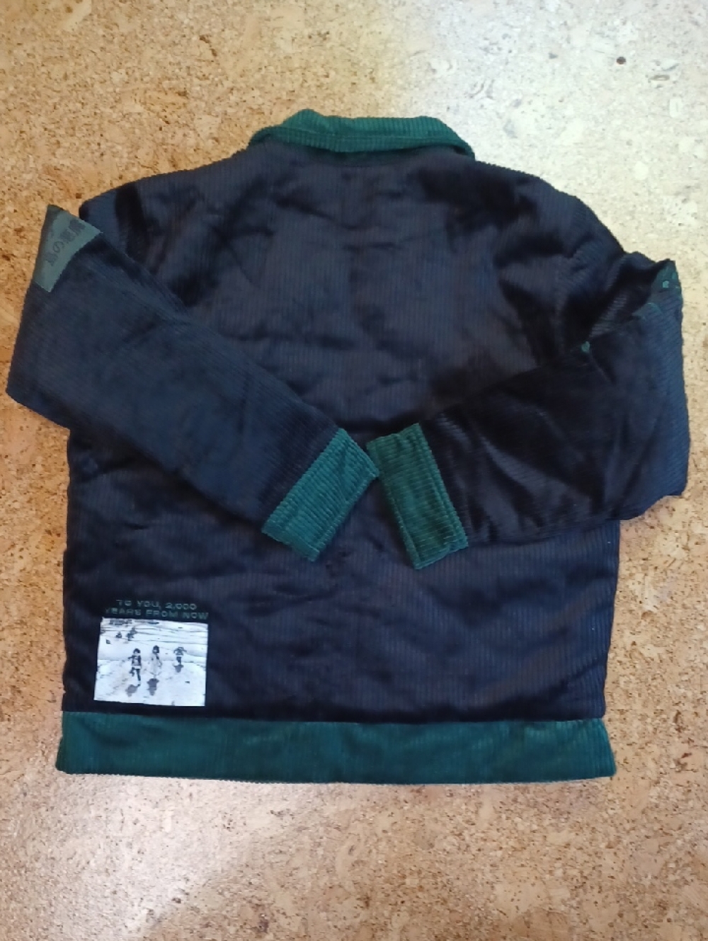 Attack On Titan Black/Green Men's Corduroy Quilt Lined Zip Jacket Size M NWOT - Picture 8 of 10